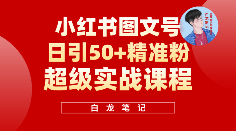 小红书图文号日引50+精准流量，超级实战的小红书引流课，非常适合新手-橙雨网赚